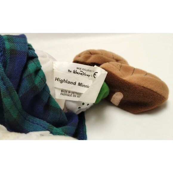 Vintage Disney Store Highland Minnie Mouse 9" Beanbag Plush Doll Tag NOS - Lot A - Picture 13 of 13